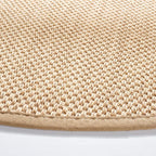Safavieh Area Rug 11' Round - Natural Fiber Collection - Large - Maize & Linen Color, Sisal, Woven Design with Border (NF141B)