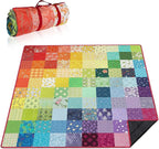 Extra Large Picnic Blankets Waterproof Foldable (80"x 80") Boho Beach Blanket Waterproof Sandproof,3-Layer Thicking Mat Outdoor Packable Camping Blanket