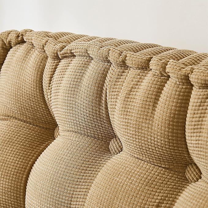 DormCo Rainha - Ultra Thick Tufted Floor Pillow - Natural Tan 23.60" x 40.15" x 7.85"D