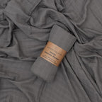 Organic Baby Muslin Swaddle Blankets - Solid Grey and Blue Swaddle Blanket 2 Pack - Soft Organic Cotton and Natural Bamboo Muslin, XLarge and Breathable, 47" X 47"