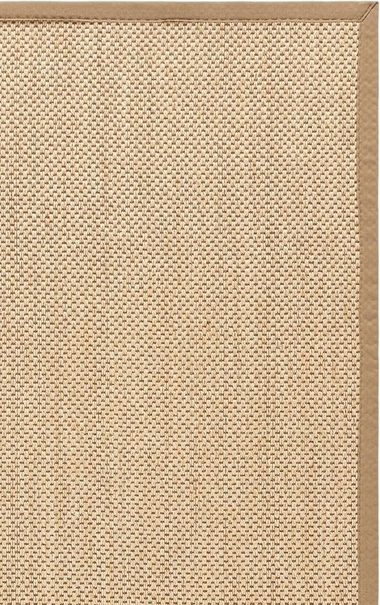 SAFAVIEH Area Rug 2x3 - Natural Fiber Collection - Maize & Linen Color, Sisal, Woven Design with Border (NF141B)