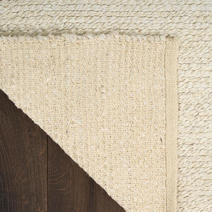 Nourison Home Natural Jute Ivory 5' x 7' Area Rug - Easy Clean, Non Shedding, Bed Room, Living Room, Dining Room, Kitchen (5' x 7')