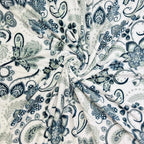 Serafina Home Throw Blanket: Velvety Soft, Durable Fleece Accent for Bed or Couch (Navy Damask and Paisley, 50 x 70 inches)