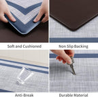 Mattitude Kitchen Mats Set of 2 Cushioned Rugs Anti-Fatigue Mats for Kitchen Floor,Waterproof Non-Slip Mats and Rugs Set for Office,Floor,Laundry 17.3"×29"+17.3"×59",Blue