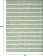 Nourison Home Positano Blue Green Ivory 6' x 9' Area Rug - Easy Clean, Non Shedding, Bed Room, Living Room, Dining Room, Kitchen (6' x 9')