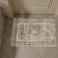 2x3 Washable Area Rug for Entryway Brown Vintage Non-Slip Low Pile Distressed Rustic Carpet Door Mat Soft Small Throw Rug for Indoor Entrance Bathroom
