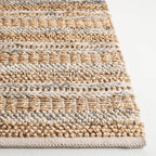 SAFAVIEH Natura Collection Area Rug - 3' x 5', Natural & Brown, Rustic Farmhouse Design, Handmade Wool & Jute, Ideal for The Living Room, Bedroom, Dining Room (NAT501T-3)