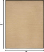 SAFAVIEH Area Rug 9x12 - Natural Fiber Collection - Large - Maize & Grey, Sisal, Woven Design with Border (NF141G)