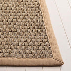 SAFAVIEH Area Rug 2x3 - Natural Fiber Collection - Natural & Beige, Seagrass, Basketweave Pattern with Border (NF114A)