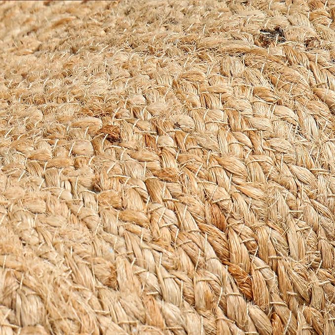 Savi Home Hand Woven Jute Braided Rug, 6' Round - Natural, Reversible Area Rugs for Living Room, Farmhouse, Kitchen, Handcrafted 6 Feet Round Area Rugs - Natural