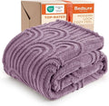 Bedsure GentleSoft Purple Throw Blanket for Couch - Super Soft & Cozy Summer Blankets for Women, Fluffy Fleece Throw for Girls, for Women, Ideal for Room, Home & Bedroom Decor, 50x60 Inches