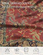 Achillea Reversible Paisley Pashmina Rave Scarf – Exotic Indian Shawls and Wraps for Evening Dresses, Festivals, All Seasons