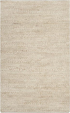 SAFAVIEH Area Rug 4x6 - Natural Fiber Collection - Bleach, Handmade Jute, Braided Woven Design, Ideal for Entryway, Living Room, Bedroom (NF212D)