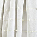 Lush Decor Boho Tufted Cotton Woven Tassel Fringe Throw Blanket, White 60" x 50"