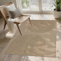 Easy Jute Rug 3x5: Indoor Outdoor Natural Boho Area Rugs for Living Room Patio Washable - Farmhouse Neutral Contemporary Carpet Mat for Entryway Bedroom Kitchen Backyard Sunroom Non Slip