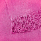 Vonty Hot Pink Knitted Blanket with Tassels Fringe 50" x 60", Super Soft Knit Throw Blanket, Farmhouse Decorative Lightweight Blanket for Couch, Sofa, Bed
