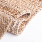 SAFAVIEH Natural Fiber Collection Area Rug - 9' x 12', Taupe & Natural, Handmade Boho Farmhouse Rustic Jute & Cotton Jute, Ideal for High Traffic Areas in Living Room, Bedroom (NFB653E)