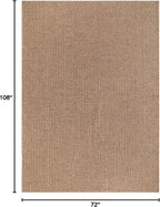 Easy Jute Rug 6x9 Indoor Outdoor Natural Rugs Solid Fiber Rug Woven Area Rug Boho Easy Clean Inside Carpet for Living Room Bedroom Dining Room Hallway or Outdoor Patio Porch (6 X 9 Natural)