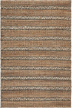 SAFAVIEH Natural Fiber Collection Accent Rug - 3' x 5', Olive & Natural, Handmade Flat Weave Stripe Jute & Cotton Jute, Ideal for High Traffic Areas in Entryway, Living Room, Bedroom (NFB655X)