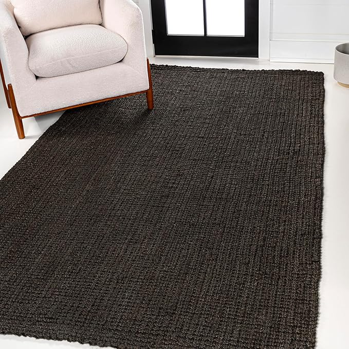 JONATHAN Y Pata Hand Woven Chunky Jute Brown Indoor Area Rug, 5x8, Bohemian, Rustic, Cottage, Easy-Cleaning for Living Room, Bedroom, Kitchen, Non-Shedding (NRF102G-5)