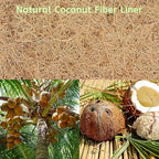 Riare 6 Pack 14 Inch Round Coco Liners Replacement, 100% Natural Coconut Coir Liners for Hanging Baskets, Garden Flower Vegetables Planter Pot, Window Box, Fence, Decks