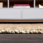 JONATHAN Y Hira Hand Woven Diamond Chunky Jute Natural Indoor Area Rug, 6x9, Bohemian, Transitional, Easy-Cleaning for Living Room, Bedroom, Kitchen, Pet Friendly, Non-Shedding (NFR100A-6)