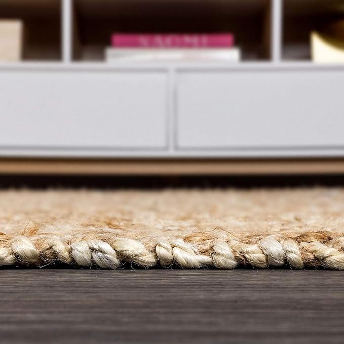 JONATHAN Y Hira Hand Woven Diamond Chunky Jute Natural Indoor Area Rug, 6x9, Bohemian, Transitional, Easy-Cleaning for Living Room, Bedroom, Kitchen, Pet Friendly, Non-Shedding (NFR100A-6)