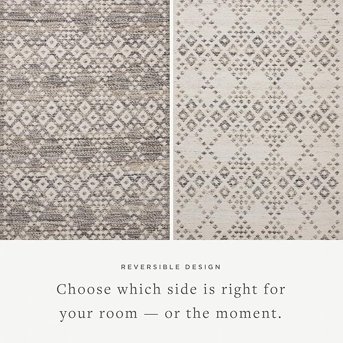 Loloi Angela Rose Rivers Collection RIV-01 Denim/Ivory 8'-6" x 11'-6" Reversible Area Rug