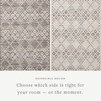 Loloi Angela Rose Rivers Collection RIV-01 Denim/Ivory 3'-6" x 5'-6" Reversible Accent Rug