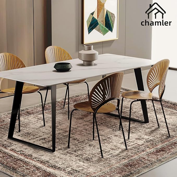 5x7 Washable Area Rug Vintage Traditional Floor Cover Foldable Thin Kitchen Accent Indoor Distressed Non Slip Carpet Rugs for Bedroom Living Room Bathroom