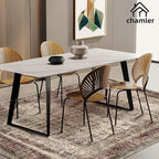 6x9 Washable Area Rug Boho Medallion Distressed Design Non-Shedding Easy Care Ideal for High Traffic Areas in Rugs for Living Room Bedroom Office Kitchen Large Carpet