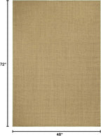 Martha Stewart x SAFAVIEH Area Rug Collection - 4' x 6', Green, Sisal & Jute, Farmhouse Style, Ideal for Living Room, Foyer, Bedroom, Accent Space (MSR9501Y)