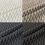 Set of 4 Grey White Taupe Decorative Throw Pillow Covers 18x18 Inch Corduroy Pillow Covers for Bed Couch Sofa Living Room Soft Square Cushion Cases
