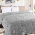 Superior Fleece Boho Jacquard Blanket, Decorative Blankets for Bedroom, Sofa, Fuzzy, Plush, Fluffy, Soft, Cute Room Decor, Beautiful Cover, Comfort Essentials, Arctic Collection, Twin, Platinum