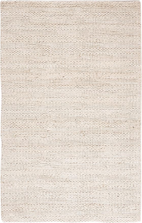 SAFAVIEH Area Rug 6x9 - Natural Fiber Collection - Bleach, Handmade Jute, Braided Woven Design, Ideal for Living Room, Bedroom (NF212D)