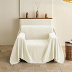 Armchair Couch Cover for Dogs 1 Cushion, Washable Recliner Covers Sofa Protector, Oversized Single Chair Covers, Accent Chair Couch Slipcovers, Pet Couch Cover Blanket Throws(71"x91", Cream)