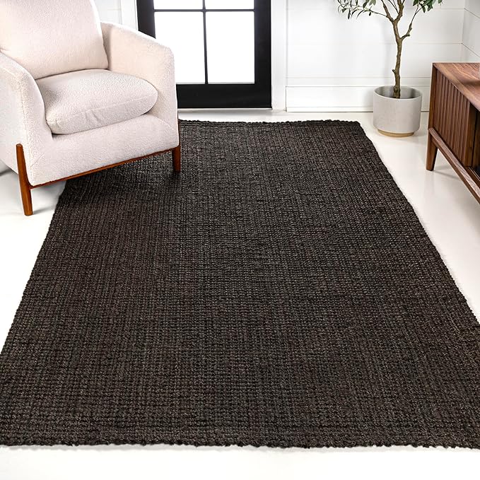 JONATHAN Y Pata Hand Woven Chunky Jute Brown Indoor Area Rug, 5x8, Bohemian, Rustic, Cottage, Easy-Cleaning for Living Room, Bedroom, Kitchen, Non-Shedding (NRF102G-5)