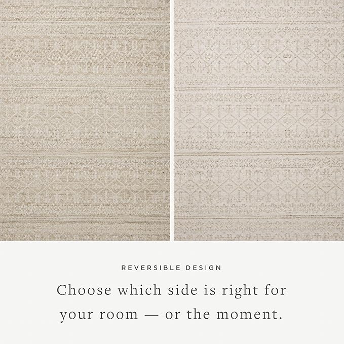 Loloi Angela Rose Rivers Collection RIV-03 Sand/Ivory 2'-3" x 3'-9" Reversible Accent Rug