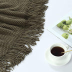 CREVENT Knitted Decorative Throw Blanket for Couch Sofa Chair Bed, Soft Breathable Lightweight for Spring Summer Fall (50''X60'' Green Dot)