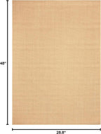 Martha Stewart x SAFAVIEH Area Rug Collection - 2'4" x 4', Natural Brown, Sisal & Jute, Farmhouse Style, Ideal for Living Room, Bedroom, Office, Accent Space (MSR9501A)