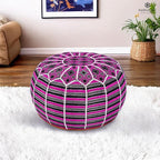 Marrakesh Gallery Bohemian Unstuffed Moroccan Pouf Ottoman, Round Ottoman Foot Rest, Handmade Bean Bag with Large Storage - Cover Floor Chair for Living Room, Bedroom - Ideal as Wedding Gifts