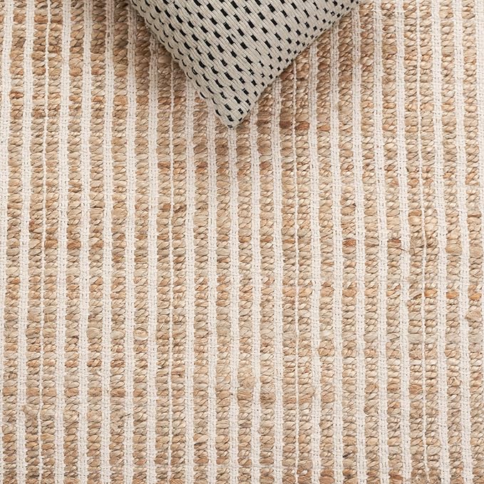 SAFAVIEH Natural Fiber Collection Runner Rug - 2' x 9', Natural & Ivory, Handmade Jute, Ideal for Bedroom, Foyer, Hallway, Entryway (NF126A)