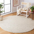 SAFAVIEH Natura Collection Area Rug - 12' Round, Beige & Ivory, Handmade Wool Blend, Textured Design, Ideal for Living Room, Bedroom, Dining Space (NAT425B)