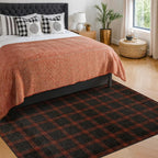 Easy Jute 5x7 Buffalo Plaid Rug for Bedroom Under Bed - Retro Black and Red Rug for Living Room, Entrance, Non Slip Washable Carpet for Patio and Fireplace, Washable Woven Fall & Holiday Decor