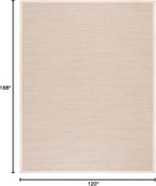 SAFAVIEH Area Rug 10x14 - Natural Fiber Collection - Large - Marble & Beige, Sisal, Woven Design with Border (NF143C)
