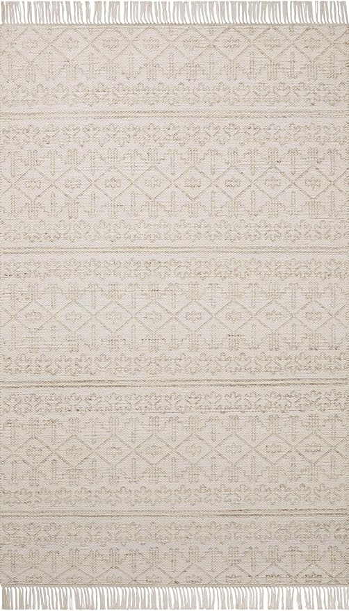 Loloi Angela Rose Rivers Collection RIV-03 Sand/Ivory 2'-3" x 3'-9" Reversible Accent Rug