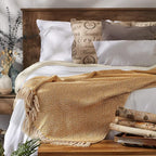 DII Diamond Throw Collection Cotton Woven, 50x60, Honey Gold