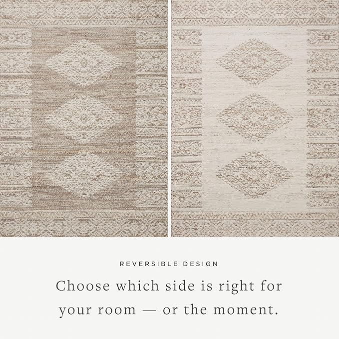 Loloi Angela Rose Rivers Collection RIV-05 Lilac/Ivory 3'-6" x 5'-6" Reversible Accent Rug