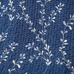 Exclusivo Mezcla 50"x 60" Quilted Throw Blanket- Microfiber Quilt Throw with Floral Pattern, Reversible Navy Versatile Lap Quilt for All Seasons, Lightweight Throws for Bed/Couch/Sofa
