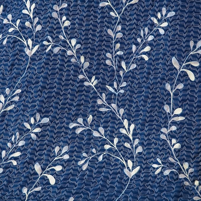 Exclusivo Mezcla 50"x 60" Quilted Throw Blanket- Microfiber Quilt Throw with Floral Pattern, Reversible Navy Versatile Lap Quilt for All Seasons, Lightweight Throws for Bed/Couch/Sofa